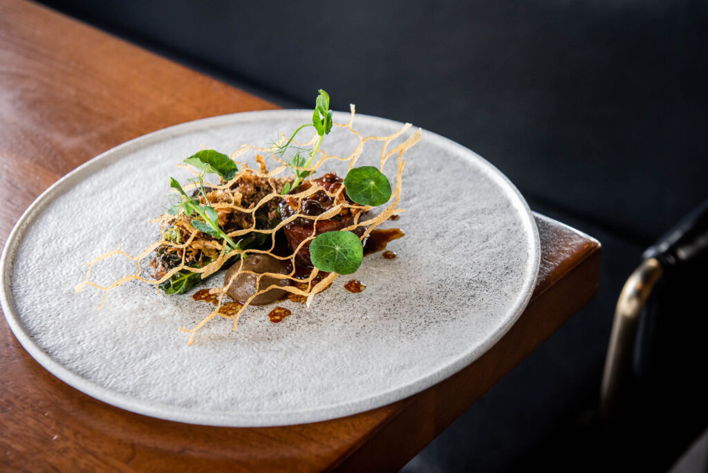 Larded Filet on white plate